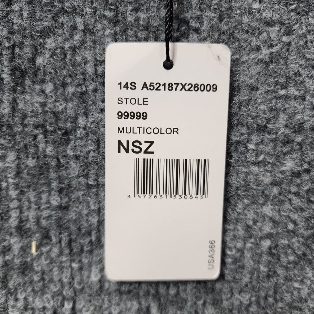 Chanel CC 100%‎ Silk Square Scarf Stole White Blue Women's Rare Italy NWT - Picture 2 of 16